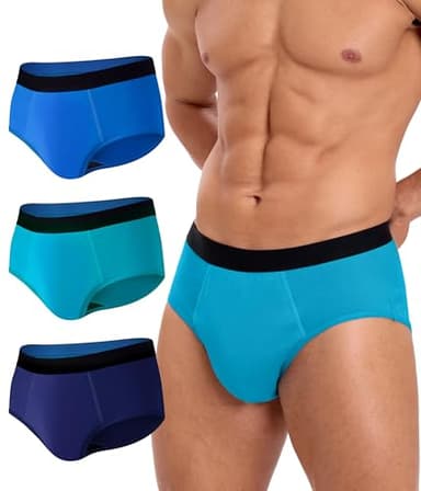 FORVEVO Incontinence Pants for Men,150ML Absorbent Washable Cotton Incontinence Boxers Men,Reusable Leakproof Boxer Underpants,Underwear Trunks 3 Pack(Multicolor01,L)