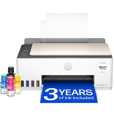 HP Smart Tank 5107 All in One Printer | Perfect for Home | Colour | Wireless | Print, Scan, Copy | Refillable | Includes up to 3 Years of Ink | Smart Buttons | Easy Setup | Reliable Wi-Fi