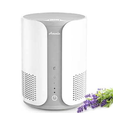 Avamia Air Purifier for Bedroom Home, H13 HEPA Filter with Aromatherapy Diffuser, 3 Speed Modes, Quiet 22dB Air Cleaner for Smoke, pollen, Pet dander and hair, White
