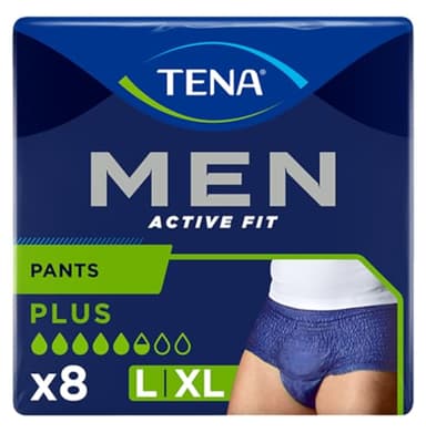 Tena - Tena Men Active Fit (Size L/XL) Plus Pants - 8 Pieces