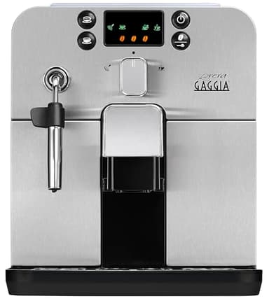 Gaggia Brera Fully Automatic Bean to Cup Espresso Coffee Machine and Cappuccino Maker, Silver and Black