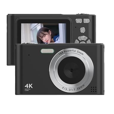 Andoer 4K Digital Camera, 48MP Compact Portable Photo Camera Face Detection