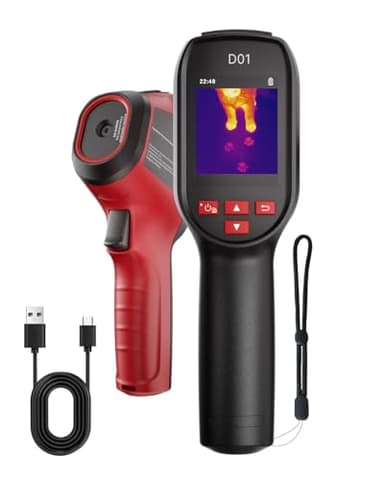 HIKMICRO D01 Thermal Camera, 240x240 Super Resolution, SuperScene Smart Scene Recognition, 96x96 IR Resolution Therma Imaging Camera, 3350mAh for 11hrs Battery Life, Photo and Video Recording, 50° FOV