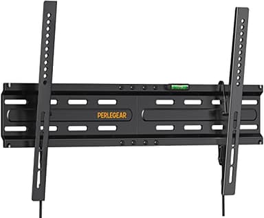 Perlegear TV Wall Bracket for Most 37–82 inch LCD LED OLED Flat Curved TVs up to 45kg, Low Profile Tilt Wall Brackets, Ultra Slim Heavy-Duty TV Wall Mount with Max VESA 600x400mm, PGLT4