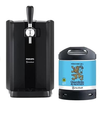 Philips PerfectDraft Draft Beer Bundle with Löwenbräu 6L Keg, Black Home Dispenser