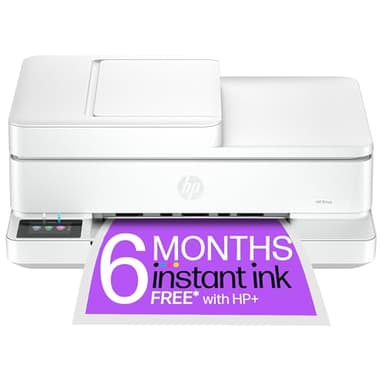 HP Envy 6530e All in One Printer | Perfect for Home | Colour | Wireless | Print, Scan & Copy | 6 months free Instant Ink limited time only | Automatic Document Feeder | White