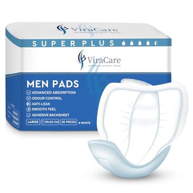 20 x Super Plus Incontinence Pads Men | Adhesive Backsheet & Advanced Absorption | Mens Incontinence Pads | Pad for Men | Male Incontinence Pad | Size 29x23 cm | (1 Pack of 20)
