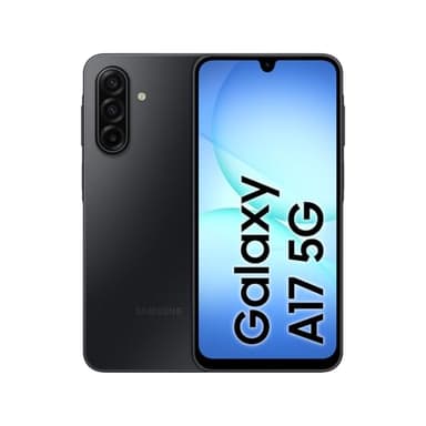 Samsung Galaxy A17 5G, AI Smartphone, Slim 7.5mm Frame, Large Screen, 50MP Camera, 128GB Storage, 4GB Memory, 5000 mAh Battery, Black, 3 Year Samsung Extended Warranty (UK Version)