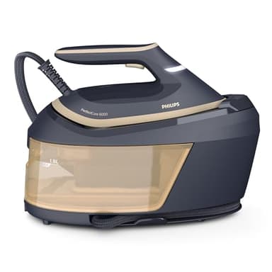 Philips PerfectCare 6000 Series Steam Generator, 2400 W, 600g Steam Flow, 8 Bar Pressure, No Burns with OptimalTEMP Technology, 1.8L Tank, Black (PSG6066/26)