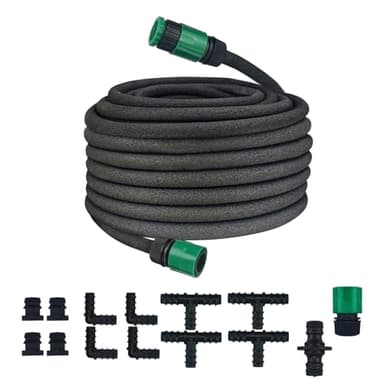 Porous Watering Hose for Gardens - 3-in-1 Drip/Soak/Sprinkle Irrigation,Efficient Garden Irrigation System for Lawns, Flower Beds, Patio Plants (50M)