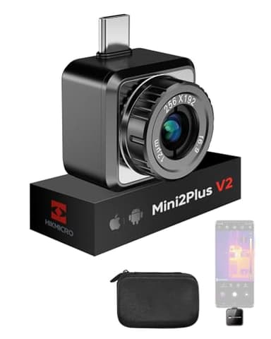 HIKMICRO Mini2Plus V2 Thermal Camera for USB-C iOS/Android,256×192 IR Resolution, 512×384 SuperIR,Adustable Focal Lens, for Phone/Tablet, Supports the latest iPhone models