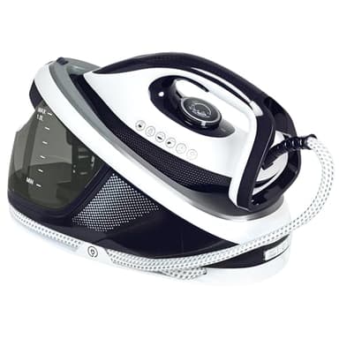 HOMCOM Steam Generator Iron with ECO Mode, Self-Cleaning, Powerful Vertical Steam, Automatic Shut-Off, Ceramic Non-stick Soleplate, Large 1.5L Detachable Water Tank, 8 Bar, 2600W, Blue