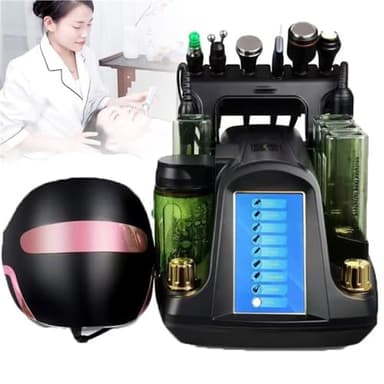 TRTDYFKH Facial Beauty Machine W/ 8 Probes & 1 Mask, Multifunctional Hydro Oxygen Machine - 7-Inch Touch Screen, 80kpa Hydro Oxygen Machine 200w