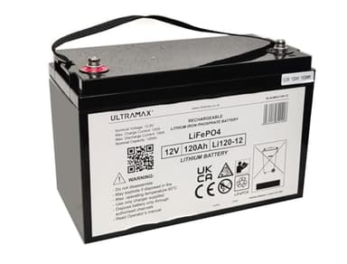 ULTRAMAX LEISURE BATTERY 12V 120Ah LiFePO4 LITHIUM BATTERY