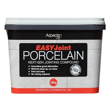 EasyJoint Porcelain Patio Sand Ready Mixed Paving Jointing Compound for Outdoor & Indoor Porcelain Tiles. 15Kg Strong and Durable with Ready to Use, Easy, Dry Application - Silver