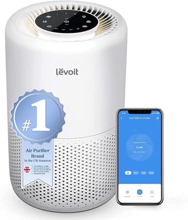 LEVOIT Smart HEPA Air Purifier for Bedroom Home 70m², Alexa & APP Control with Timer, Filter with Quiet Sleep Mode, Air Freshener, Remove Allergens for Dust Odour Pollen Smoke, Gift, Wifi, Core 200S