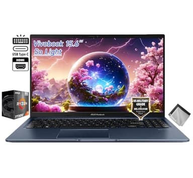 ASUS Vivobook 14(2025), 14", FHD Slim Laptop, Intel 13th Core i5-1334U, UHD Graphics, Privacy Camera, Bluetooth5.1, Windows 11 H, Quiet Blue, W/HDMI (R7 7730u)