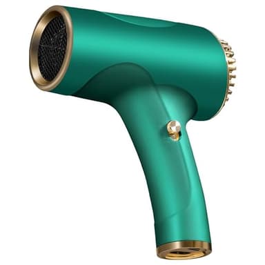 Portable Cordless Hair Dryer - Rechargeable Battery Hair Dryers for Travel - Handheld Wireless Hairdryer - Compact Blow Dryer for Quick Drying - 2600mAh, Men & Women (Green)