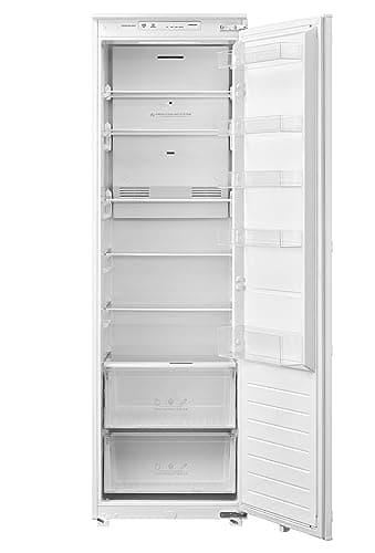 Cookology CITDLFR177 Large Built-In Integrated Larder Fridge in White - 304 Litre - 6 Adjustable Shelves, 2 Vegtable Draws - Reversible Door - Temperature Control - External LED Control Panel
