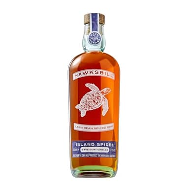 Hawksbill Caribbean Spiced Rum, Sustainable Dark Liquor Supporting Endangered Sea Turtles, Eco Conscious Traditional Caribbean Rum Spirit for Cocktails, 37.5% Alcohol Drink, 70cl
