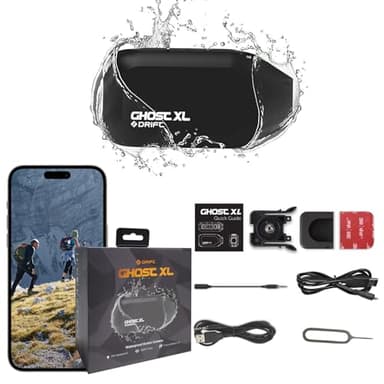 DRIFT Ghost XL Motorbike Action Camera 9hr Battery Record Your Entire Ride 140°POV 300°Rotating Lens IPX7 Waterproof 12MP APP Control Easy Mount Everywhere Fit for Helmet, Bicycle