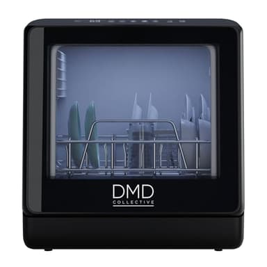 DMD Collective – Mini Table Top Dishwasher, Touch Screen Countertop Dishwasher, 5L Built-in Water Tank No Plumbing, with Touch Control, LED Display, Drying Cycle & Fruit Wash