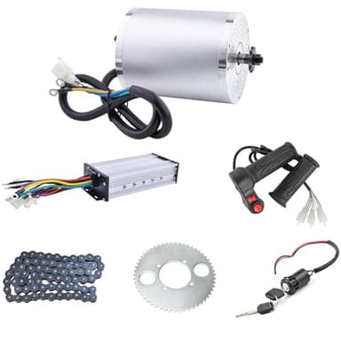 Kunray 36V 1000W Brushless Motor Kit 3100RPM High Speed Electric Motor Kit with 12Mos Controller 3 Speed Twist Throttle, Electric Go Kart Motor, for Scooter Motorcycle Dirt Bike DIY Part(No Bracket)