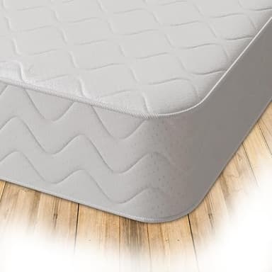 Starlight Beds Single Mattress – Memory Foam Mattress with Springs, Maximum Value, 18cm Deep, Plush, White,(90cm x 190cm)
