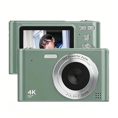 Andoer 4K Digital Camera, 48MP Compact Portable Photo Camera Face Detection