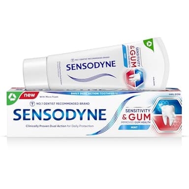 Sensodyne Toothpaste Sensitivity & Gum, Sensitive Toothpaste for Sensitive Teeth and Gum Problems, Mint Flavour, 75ml