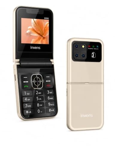 invens Senior Mobile Phone Simple for Elderly,Gold