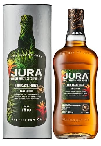 Jura Rum Cask Edition Single Malt Scotch Whisky 70cl | Fruity and Balanced 40% vol | More than a Whisky, made by a Scottish Island Community | A Fruity, Exotic Single Malt