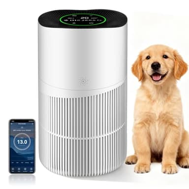 Air Purifiers for Large Home Bedroom, CADR 403m³/h, Alexa Enabled, Filter with PM2.5 Intelligent Air Quality Sensor, Auto Mode, Targets Pollen, Dust, Smoke, Pet Allergens