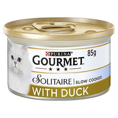 Gourmet Solitaire Tinned Cat Food with Duck 85g, Pack of 12
