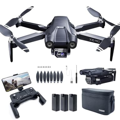 CHUBORY X10 PRO GPS Drone with Camera for Adults 4K UHD, 90 Min Long Flight Time,3280 FT Long Control Range, Auto Return, Follow Me, Brushless Motor, RC Quadcopter for Beginners(<250g)