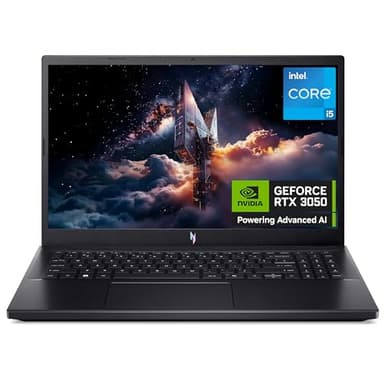 acer Nitro V15 ANV15-51 Gaming Laptop - Intel Core i5-13420H, 16GB, 512GB SSD, NVIDIA GeForce RTX 4050, 15.6" Full HD 165Hz, Windows 11, Black