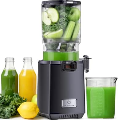 LINKChef Cold Press Juicer Machines, 130mm Diameter and 1.8L Capacity Juicers Whole Fruit and Vegetable, 250W Masticating Juicer Machine, Slow Juicer with Automatic Cutting and BPA Free Tritan