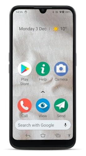 Doro 8100 4G Unlocked Smartphone for Seniors - Easy Mobile Phone - 13MP Triple Camera - Water-resistant Android Phone - 6.1" HD Display - Assistance Button with GPS [UK and Irish Version] (Black)