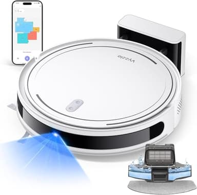 Vyzzle Robot Vacuum 5000Pa, LiDAR Navigation, Ultra Thin Robot Vacuum Cleaner with Mop, No-Go Zones, App/Alexa Control, Robotic Vacuum for Deep Floor Cleaning, Ideal for Pet Hair and Hard Floors, D10