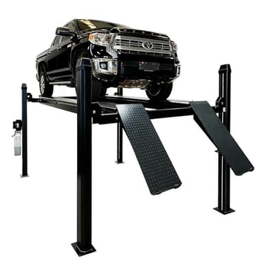 TOLNIX 4-Post Car Lift with Secondary Lift Platform, Vehicle Elevating Platform, Parking Lift - Suitable for ATVs, Garages, Parking Lots & Workshops