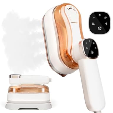 Travel Iron Portable Handheld Clothes Steamer for Wrinkle-Free Clothes On the Go - Steam Generator Iron Ideal Travel Essentials for Travel & Home Use (White)