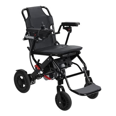 Mini Lightweight Folding Electric Wheelchairs for Seniors,Intelligent Power 20Km Portable Motorized Wheelchair, Small Size Wheelchairs, Suitable for People Under 70kg with relatively Small Body Size