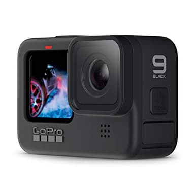 GoPro HERO9 - Waterproof Sports Camera with Front LCD Screen and Rear Touch Screen, 5K Ultra HD Video, 20MP Photos, 1080p Live Streaming, Webcam, Stabilization, Black