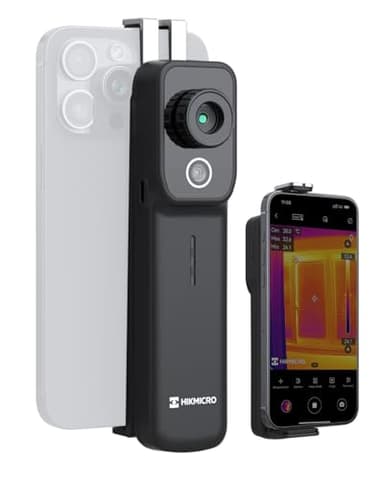HIKMICRO MiniX Wireless Dual Camera Thermal Imager- iOS/Android, 256x192 IR Resolution thermal imaging camera with Visual Camera, SuperIR, 25Hz, Adjustable Lens, for Phone/Tablet/PC(support iPhone 15)