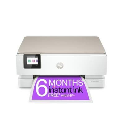 HP ENVY Inspire 7220e All-in-One Wireless Colour Printer | 6 months free Instant Ink limited time only | White | 2-sided printing | Touchscreen | Self-healing Wi-Fi