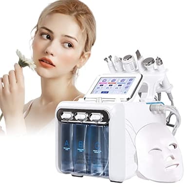 OUENGK Hydrogen Facial Beauty Machine, 7 in 1 Professional Hydro Facial Machine Hydra-Dermabrasion Facial Sprayer Skin Machine Small Bubble Device for Home Spa Salon