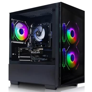 ADMI Gaming PC • AMD Ryzen 5 8400F • Nvidia RTX 4060 8GB GDDR6 • 16GB 4800Mhz DDR5 RAM • 1TB NMVe SSD • 600W PSU • Level 3 RGB Black Gaming PC Case • VR Ready • WiFi • Windows 11