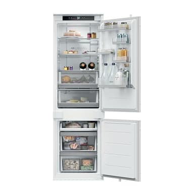 Haier Series 2 Integrated Fridge Freezer, E Rated, Total No Frost, hOn App Connectivity, Air Surround, 251L Total Capacity, White, 54x55x177 cm - HBQW5518EK-UK