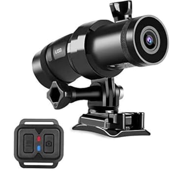 TECHALOGIC DC-1. Dual Lens Helmet Camera - The Worlds First Twin Motorcycle Cycle Camera & Horse Riding Camera - Connects to Most Cycle, Riding & Motorbike Helmets
