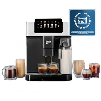 Beko Bean to Cup Coffee Espresso Machine CaffeExperto CEG7304X | Milk Jug | Colour Touch Screen Panel | 19 Bar Pressure, 2 Coffee Nozzles | Fully Automatic, Black